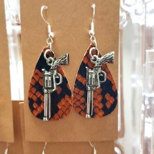Pistol drop earrings